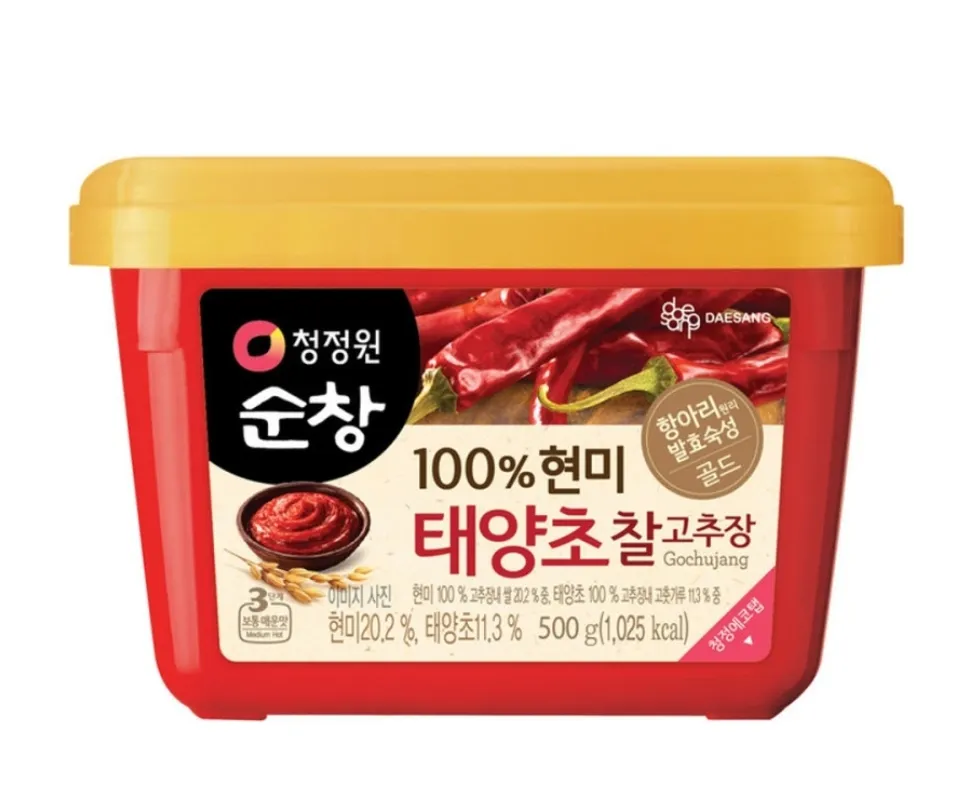 청정원 순창 현미 태양초 찰고추장 500g 제품 패키지