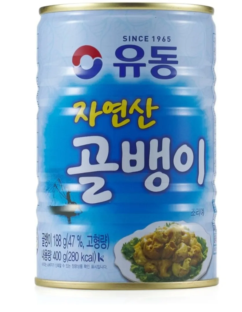유동 자연산 골뱅이 통조림 400g 제품 패키지