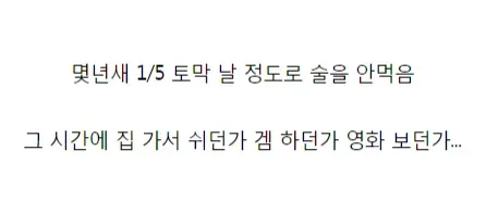 한국 술 소비량이 몇 년 새 1/5로 급감했다는 내용의 게시글 캡처
