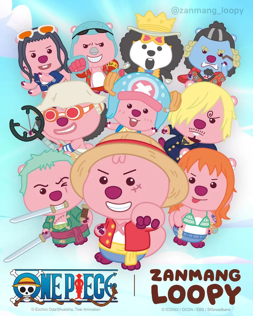 원피스와 잔망루피 캐릭터 콜라보레이션 발표 이미지