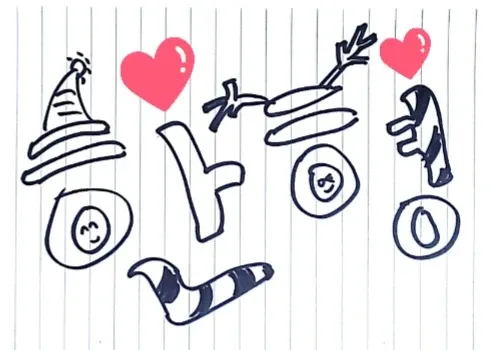 손글씨로 쓴 29, 25, ck 숫자와 문자