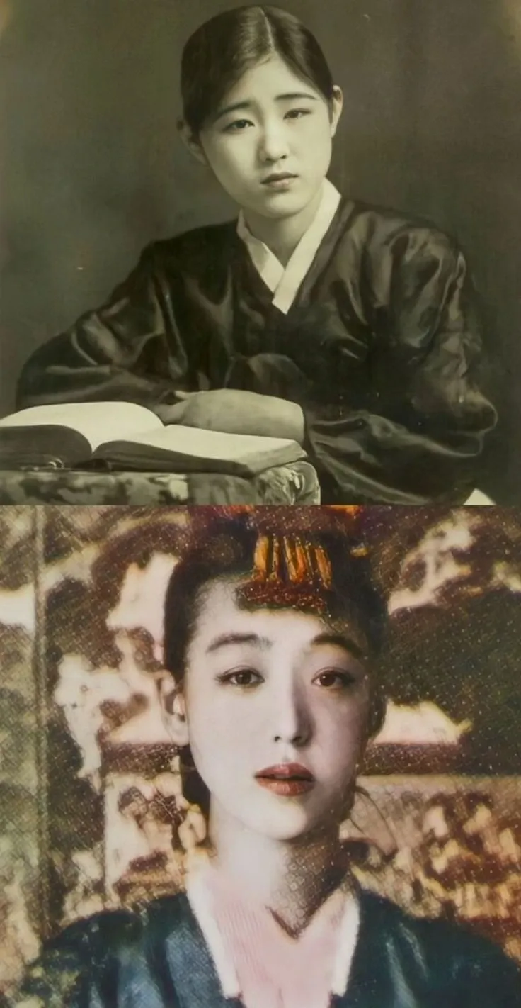 조선시대 미인도와 현대 여성 얼굴 비교 이미지