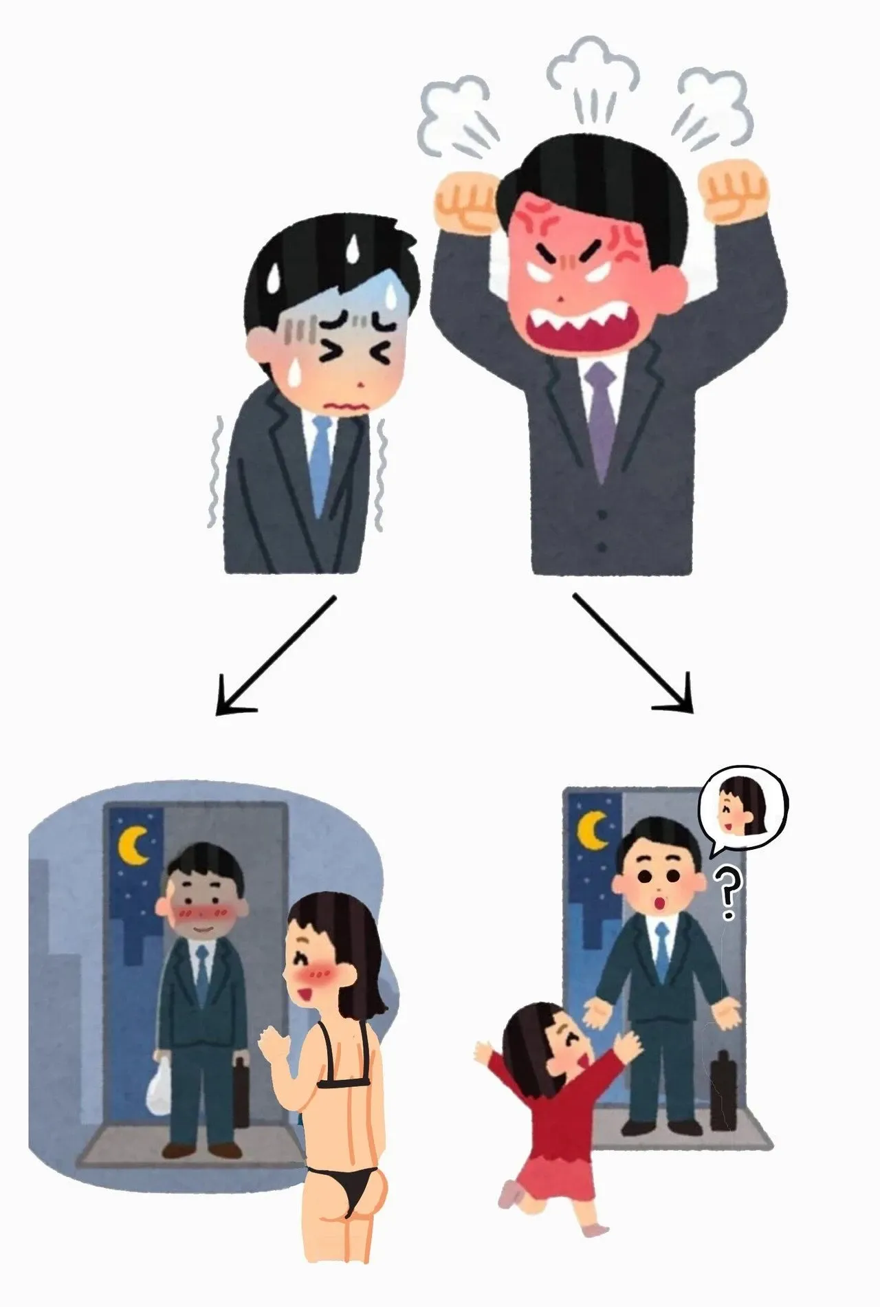 실로 뜨개질하는 모습을 보여주는 일본 밈 이미지