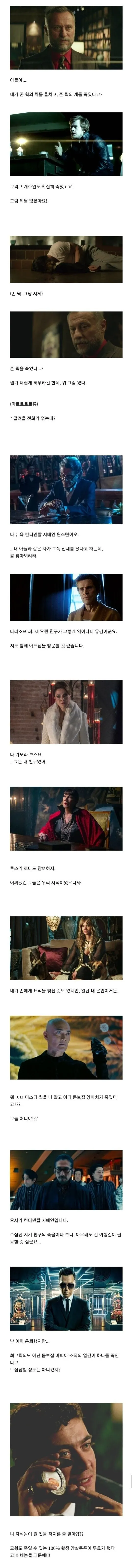 존 윅이 초반에 죽고 빅가니가 강아지 키우며 행복하게 사는 패러디 만화