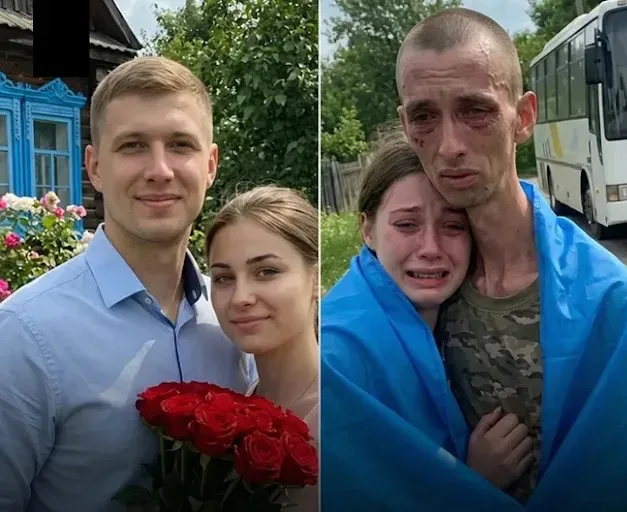 2년간 포로 생활 후 귀환한 우크라이나 병사의 쇠약해진 모습