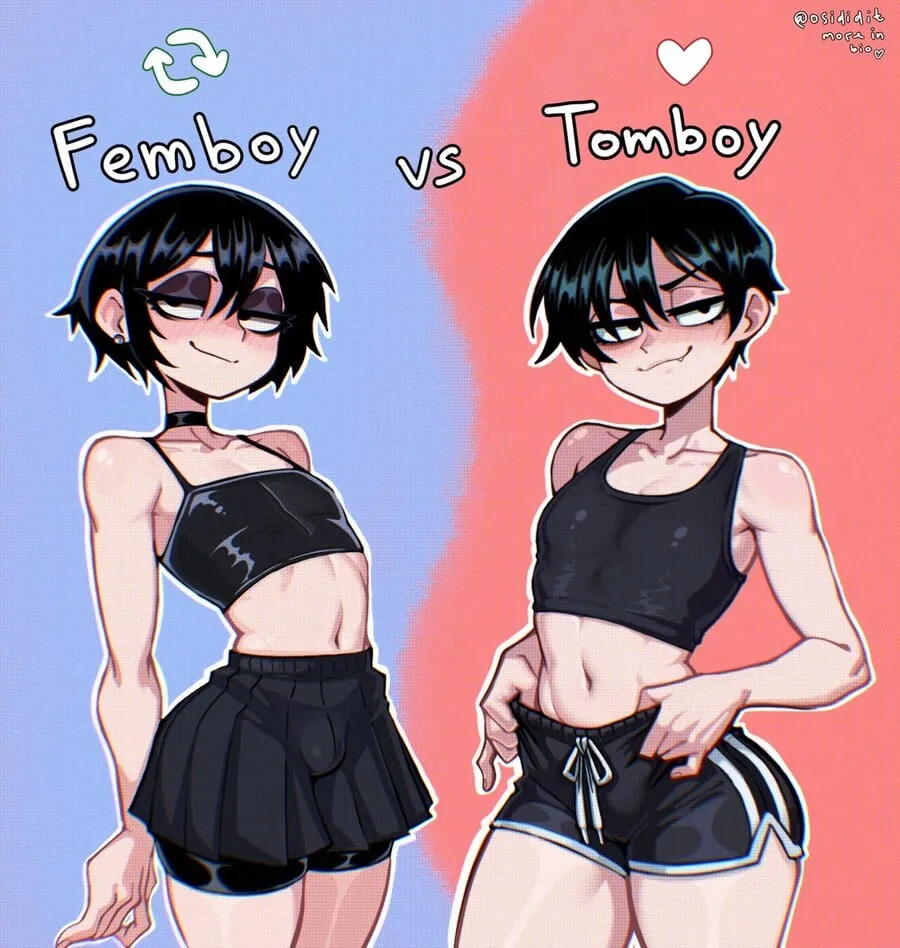 Femboy vs Tomboy 취향 비교를 묻는 온라인 커뮤니티 게시글 썸네일