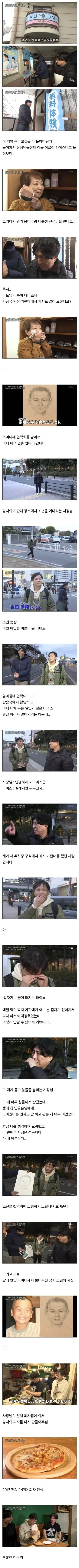 TV는 사랑을 싣고 일본판 방송 화면, 자막이 표시된 장면