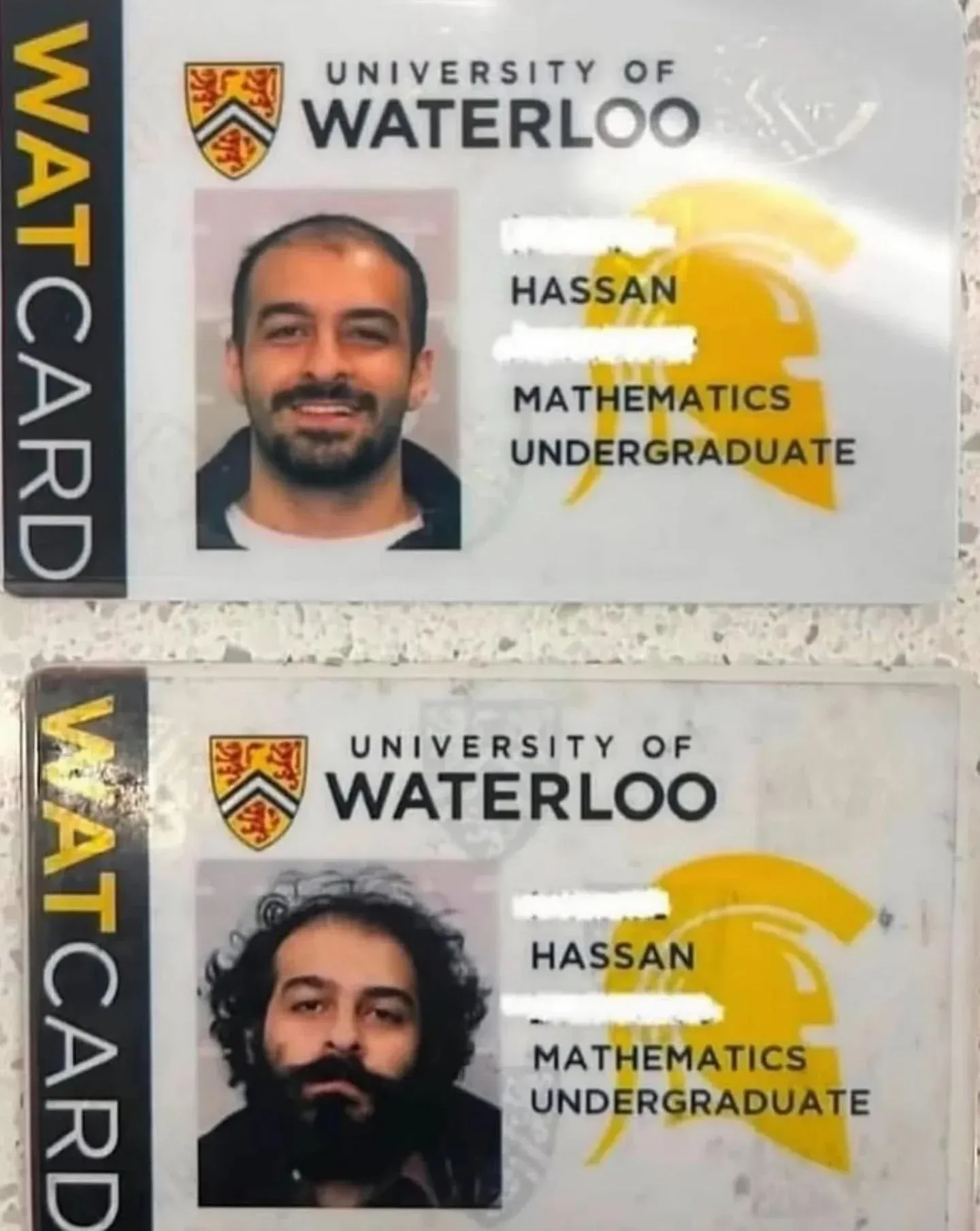 공대 1학년과 5학년의 외모 변화를 비교한 밈 이미지