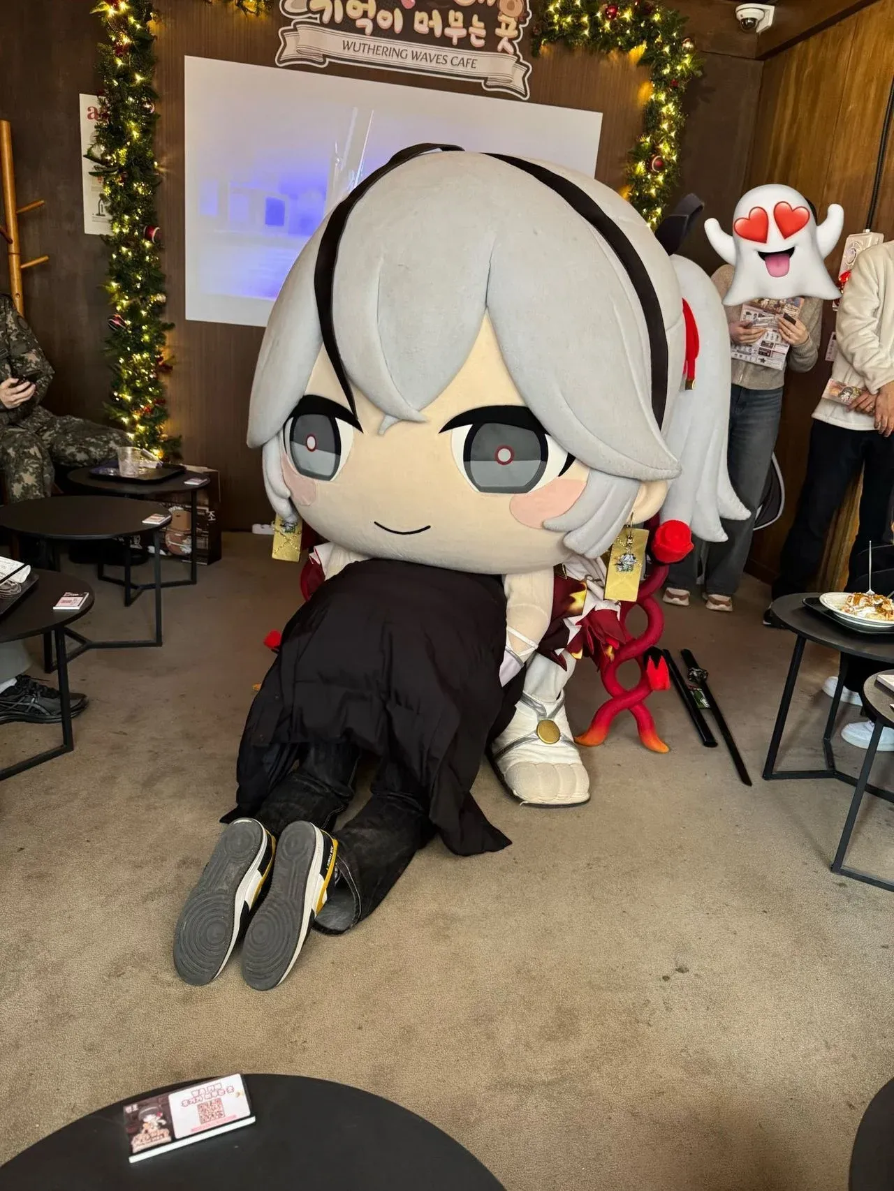 명조 워터링 웨이브스 카페 오프라인 이벤트 현수막