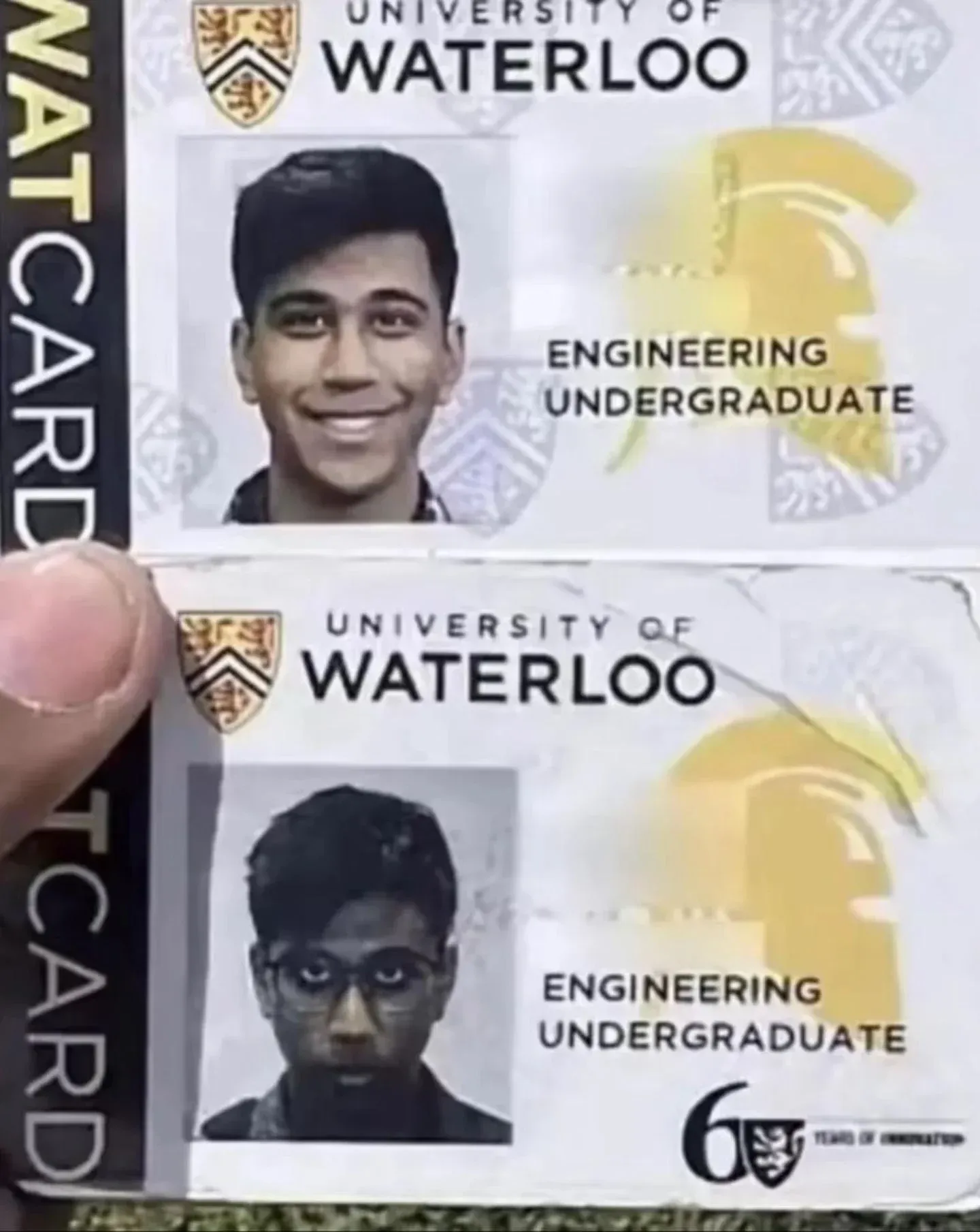 워털루 공대 1학년과 5학년의 변화를 보여주는 비교 밈