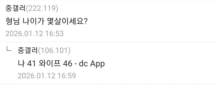 연상 아내와의 잦은 부부관계가 힘들다는 41세 남성의 디시인사이드 게시글 캡처