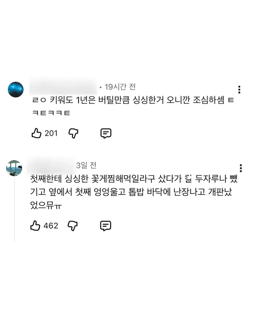 살아있는 꽃게 배송으로 인한 황당한 경험담을 공유하는 온라인 게시글 캡처