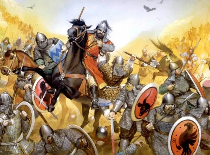 비잔틴 양식의 판타지 국가 문장, 쌍두독수리와 금색 장식