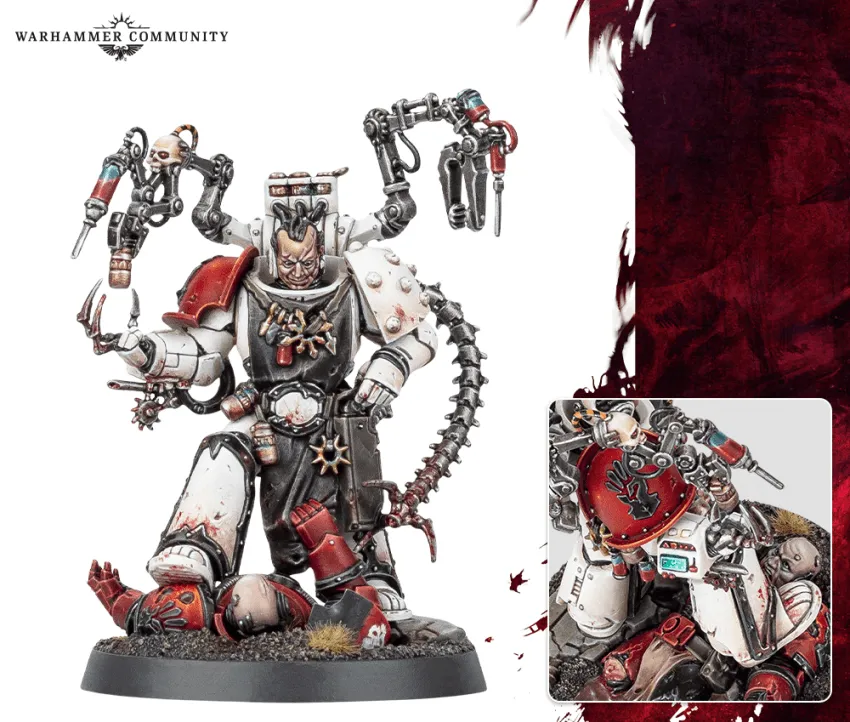 워해머 40K 스페이스 마린 재강화 수술 장면 일러스트