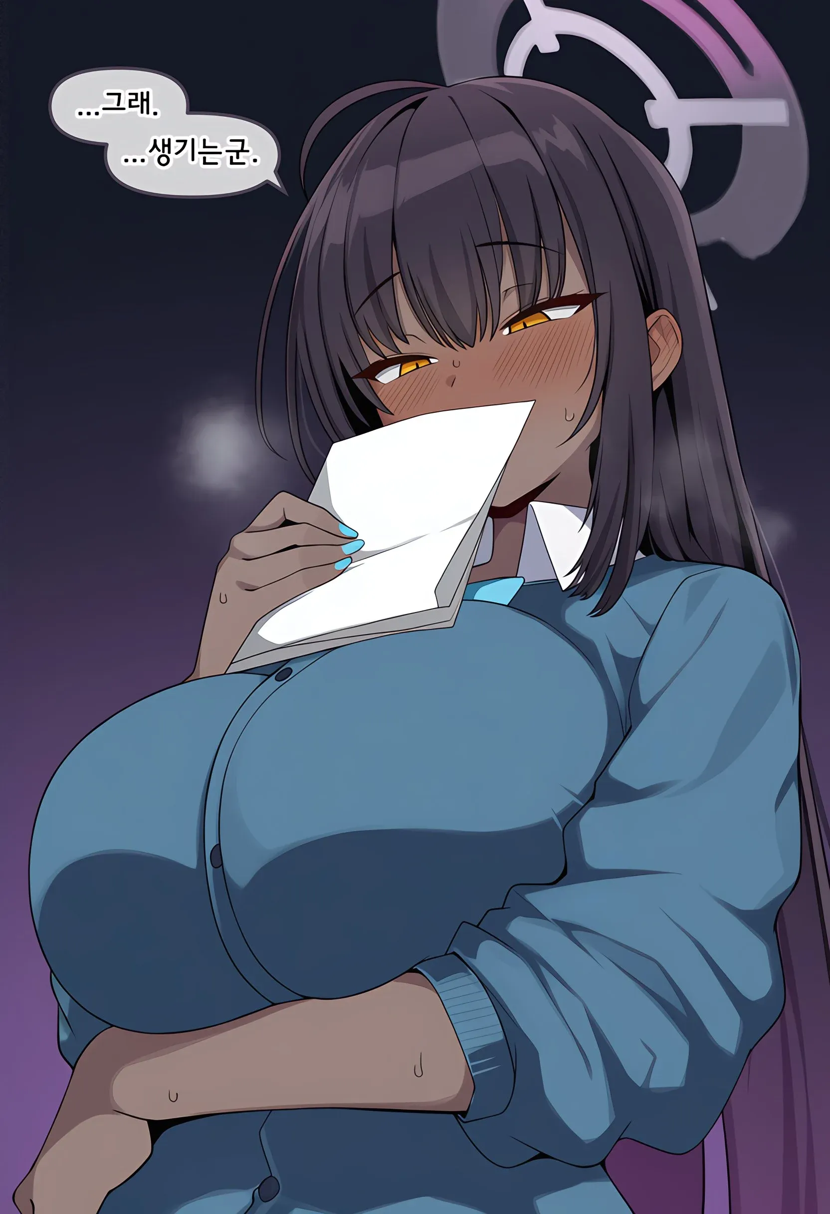 수학 문제를 풀고 있는 학생과 선생님이 함께 있는 만화 장면