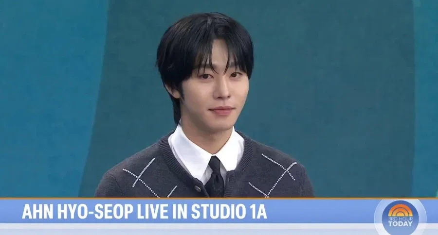 미국 NBC 투데이쇼 스튜디오에 출연한 배우 안효섭