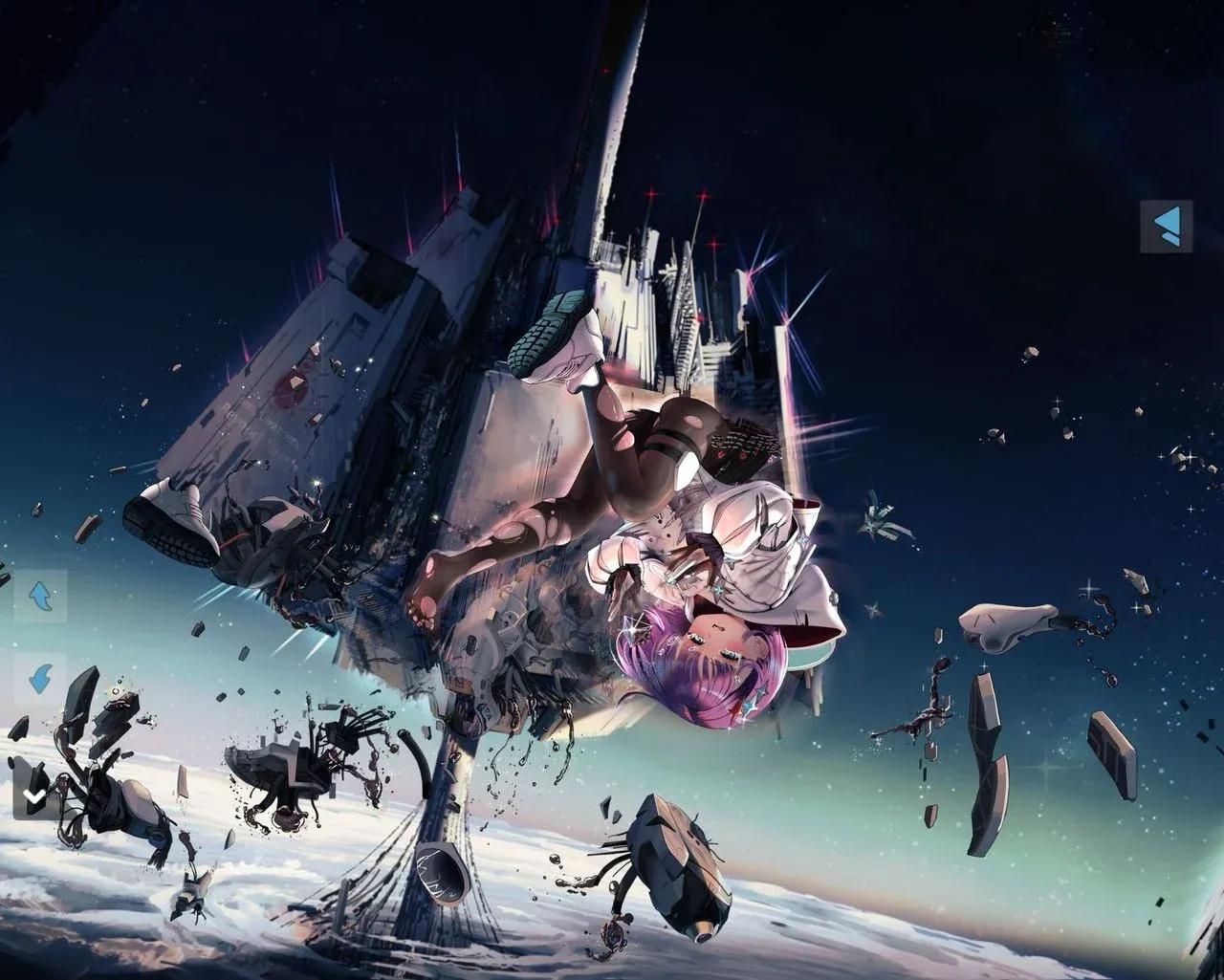 라스트오리진 게임 스크린샷, 캐릭터들이 배치된 전투 화면