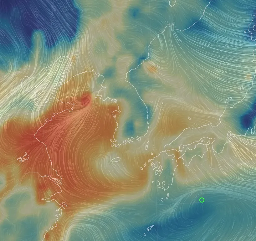 미세먼지가 심한 이유를 설명하는 MBC 뉴스 날씨 그래픽 화면