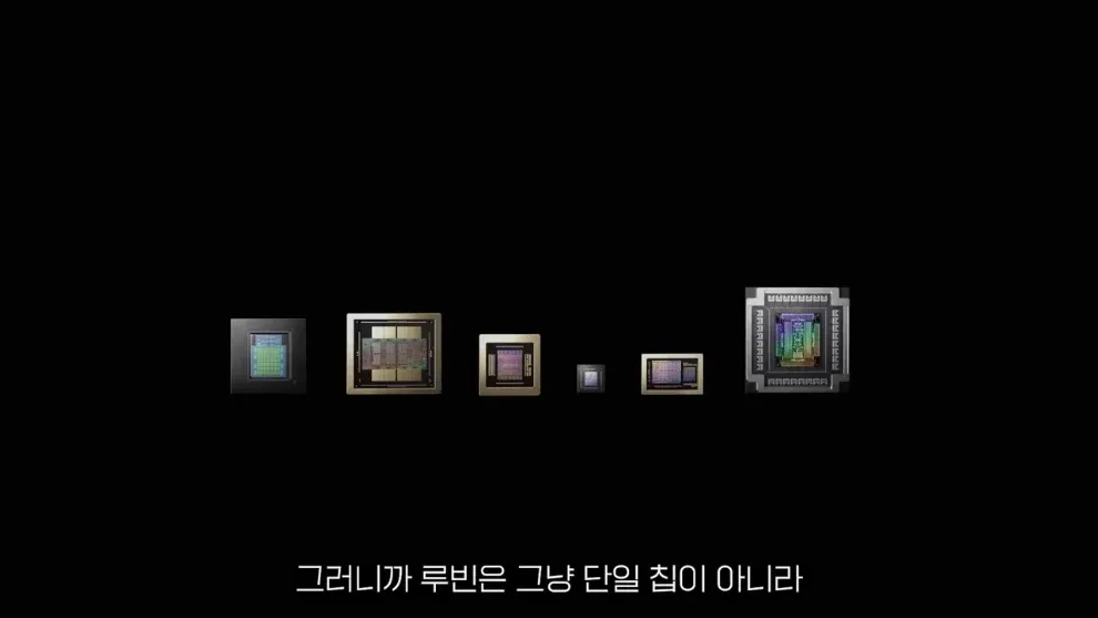 엔비디아 루빈 칩 설명 영상 자막: "루빈은 그냥 단일 칩이 아니라"