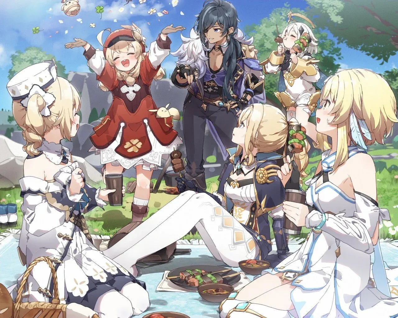 분유향 작가의 귀여운 캐릭터 일러스트 모음, 다양한 표정과 포즈