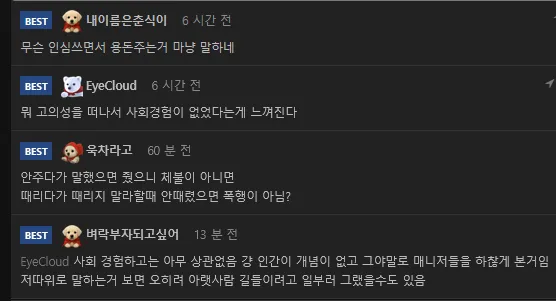 박나래 임금체불 논란 관련 유튜브 댓글 캡처, 비판적 반응들