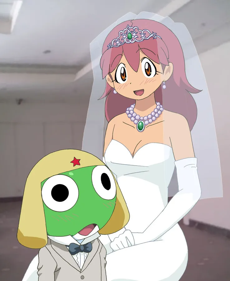 케로로 중사와 앙골 모아가 대화하는 만화 장면