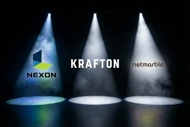 2025년 넥슨, 크래프톤, 넷마블 실적 비교 그래픽