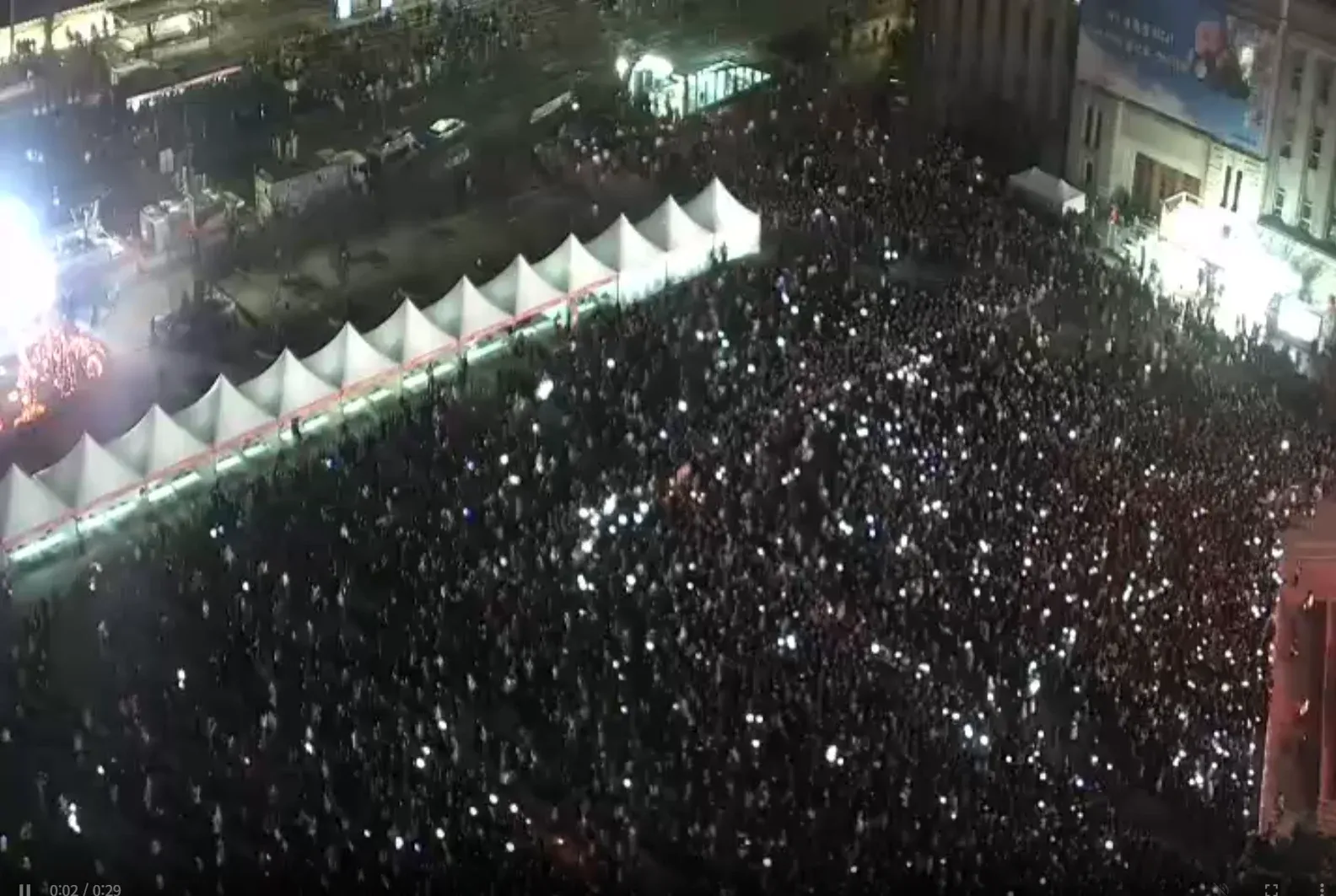 광화문에서 세종대로로 이동하는 BTS CCTV 영상