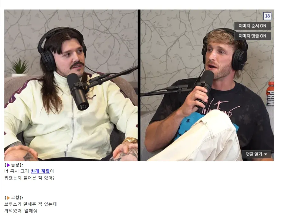 WWE 야만의 시대 경기 계획 관련 대화 화면