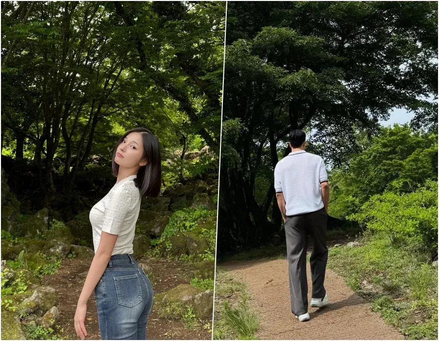 뒷모습만 알려진 앨리스 소희 남편의 사진