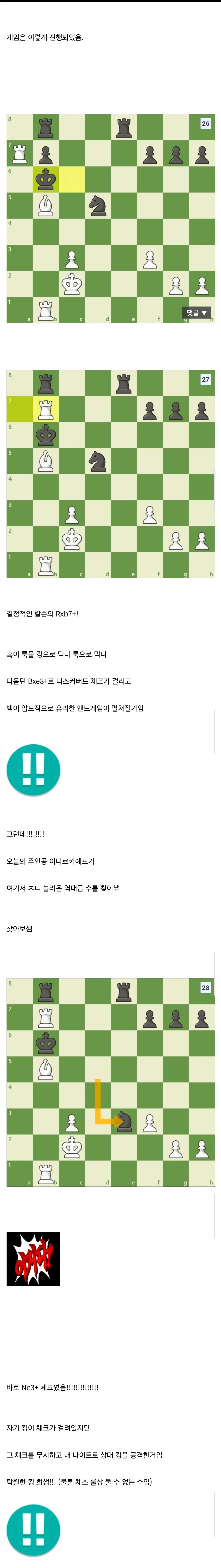 체스 명국 분석: 백의 강력한 공격 포지션, 차례 이동