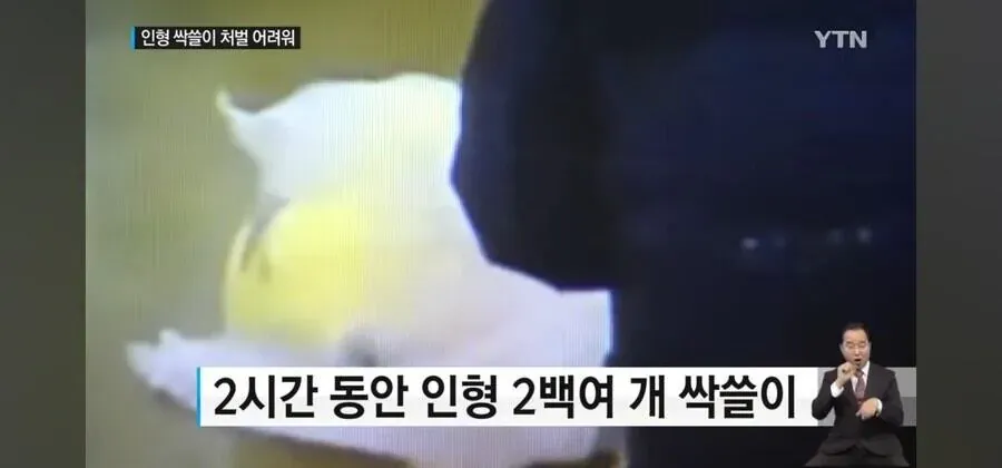 2시간에 인형 200개 싹쓸이한 남자 체포 기사