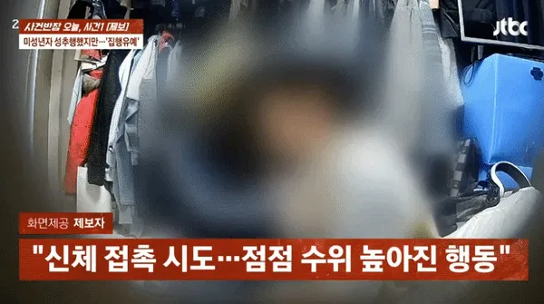 초등여아 성추행 과외선생 집행유예 판결 뉴스 보도 화면