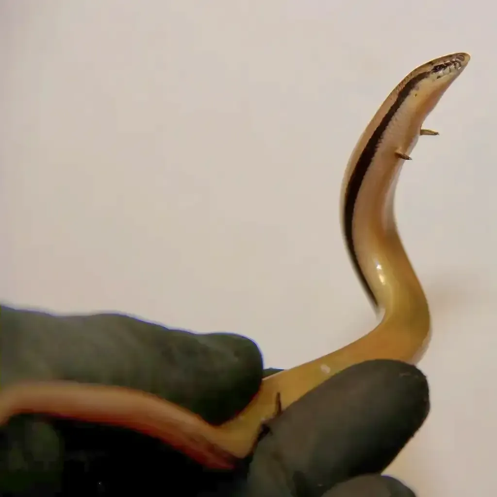 짧은 팔이 달린 작은 도마뱀