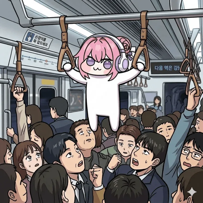 지하철 1호선 도로롱 안내 화면, 다음 역은 강남 표시