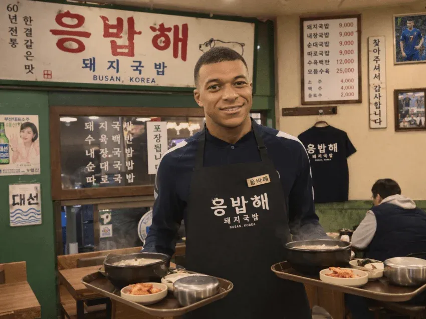 부산 돼지국밥 식당 메뉴판, 국밥류 9,000원 수육백반 12,000원