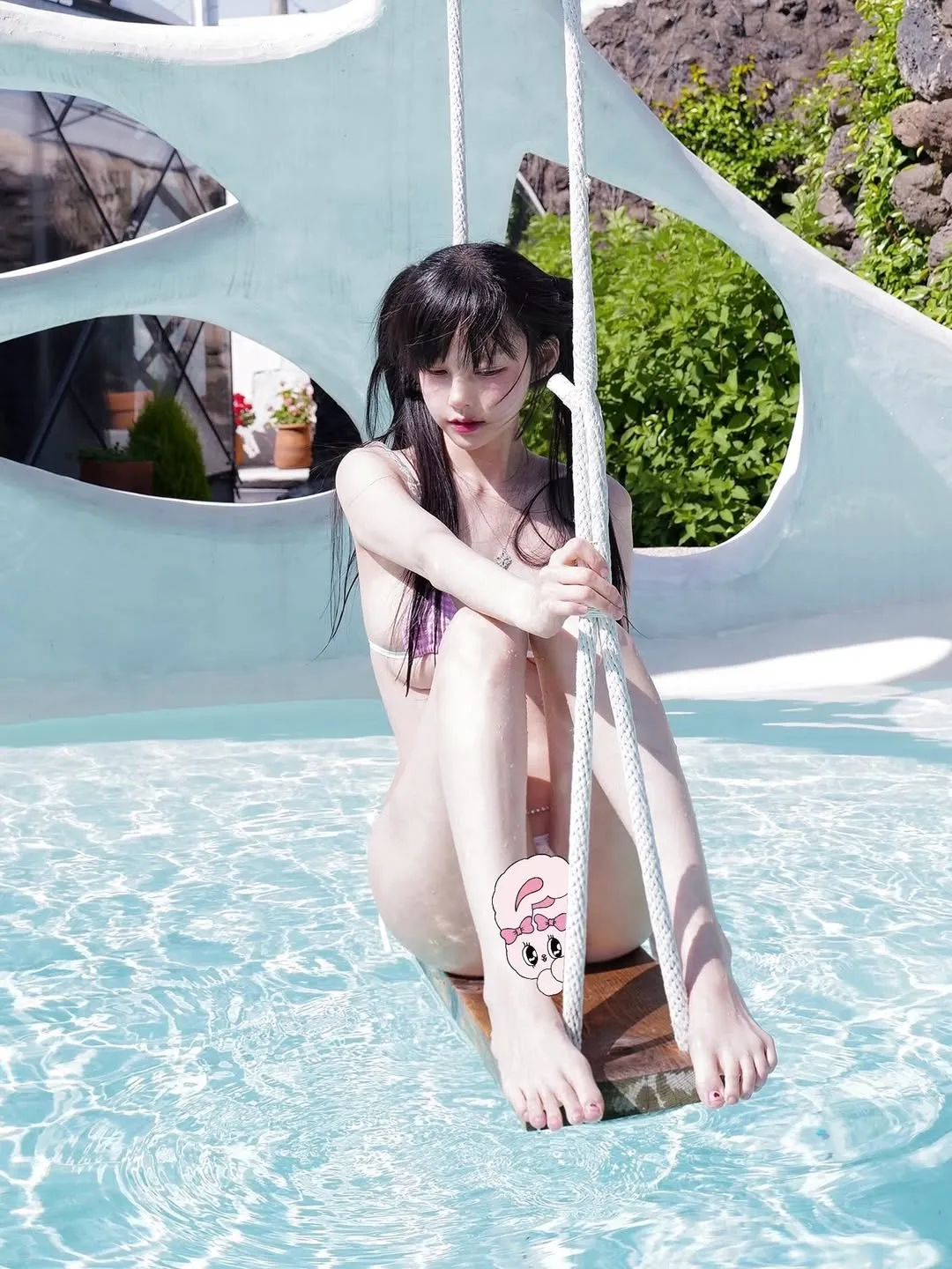 40대 여성 양갈래 헤어스타일