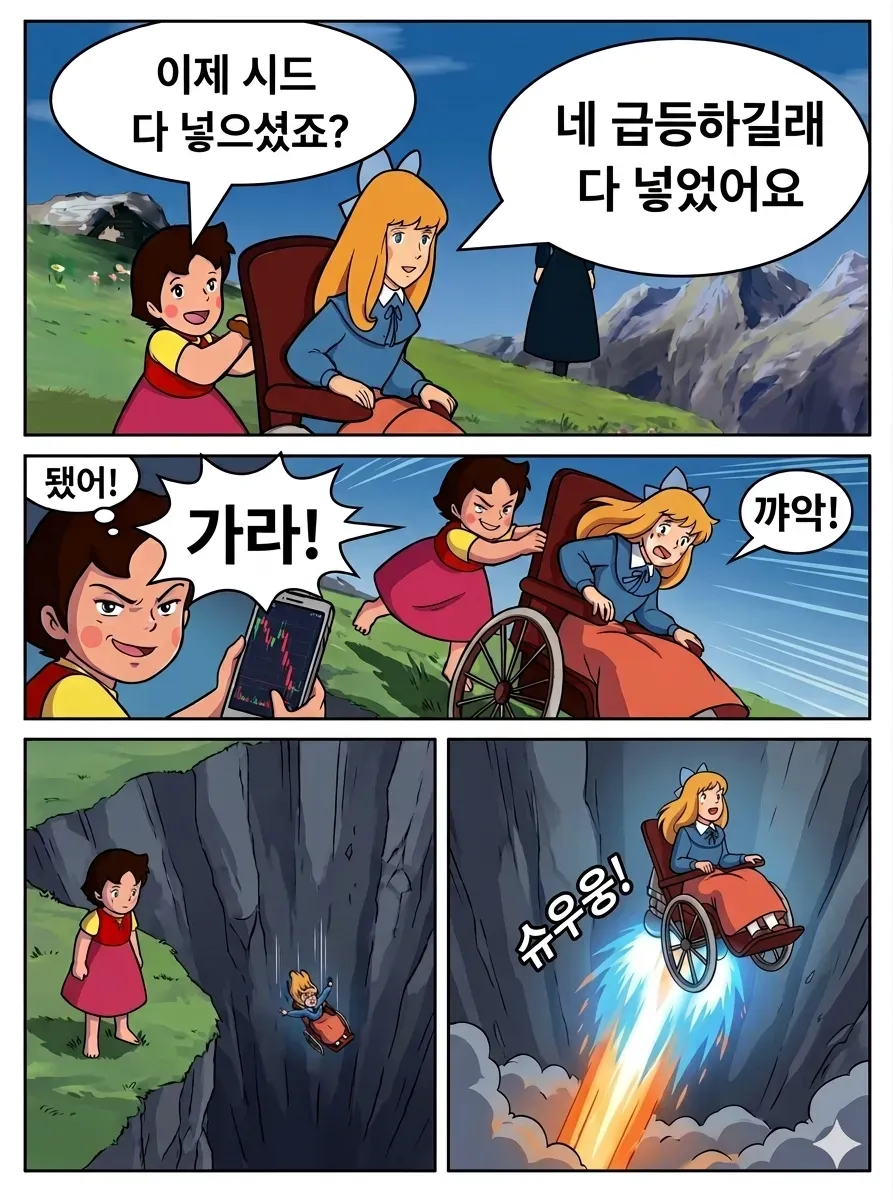 시드 투자금을 모두 넣었는지 묻는 대화 장면
