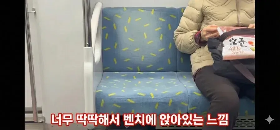 일본인이 한국 지하철 벤치에서 느끼는 딱딱한 진동