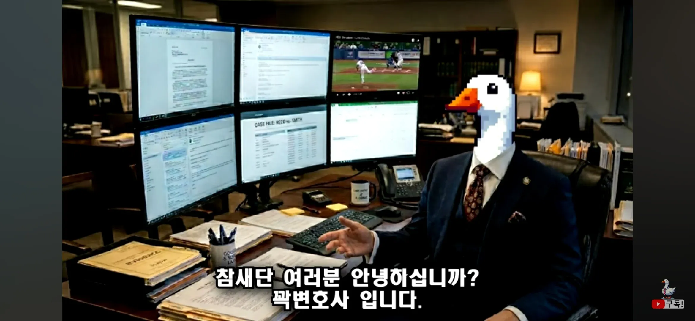 변호사가 인사하는 채널 소개 영상 썸네일