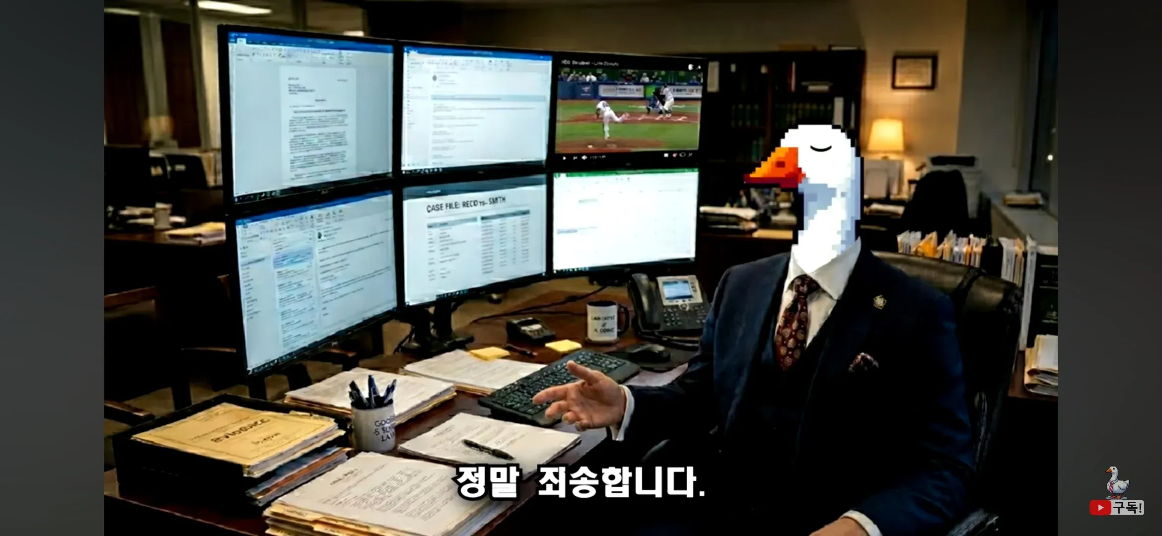 변호사 채널 조회수 관련 사과 영상