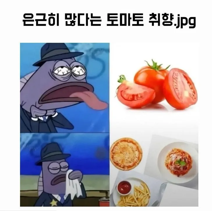 토마토를 자주 선택하는 취향을 나타낸 이미지