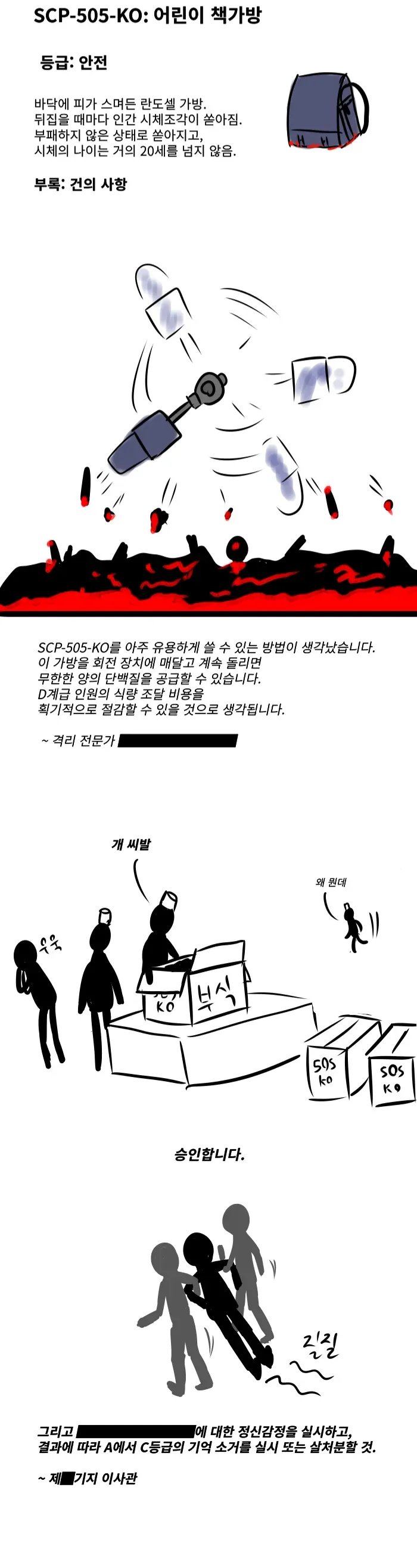 SCP-505-KOE 어린이 책가방 안전 평가