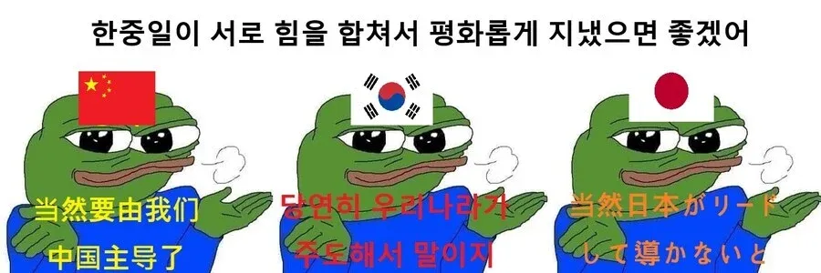 한중일 협력으로 이루는 평화에 대한 염원을 나타내는 메시지