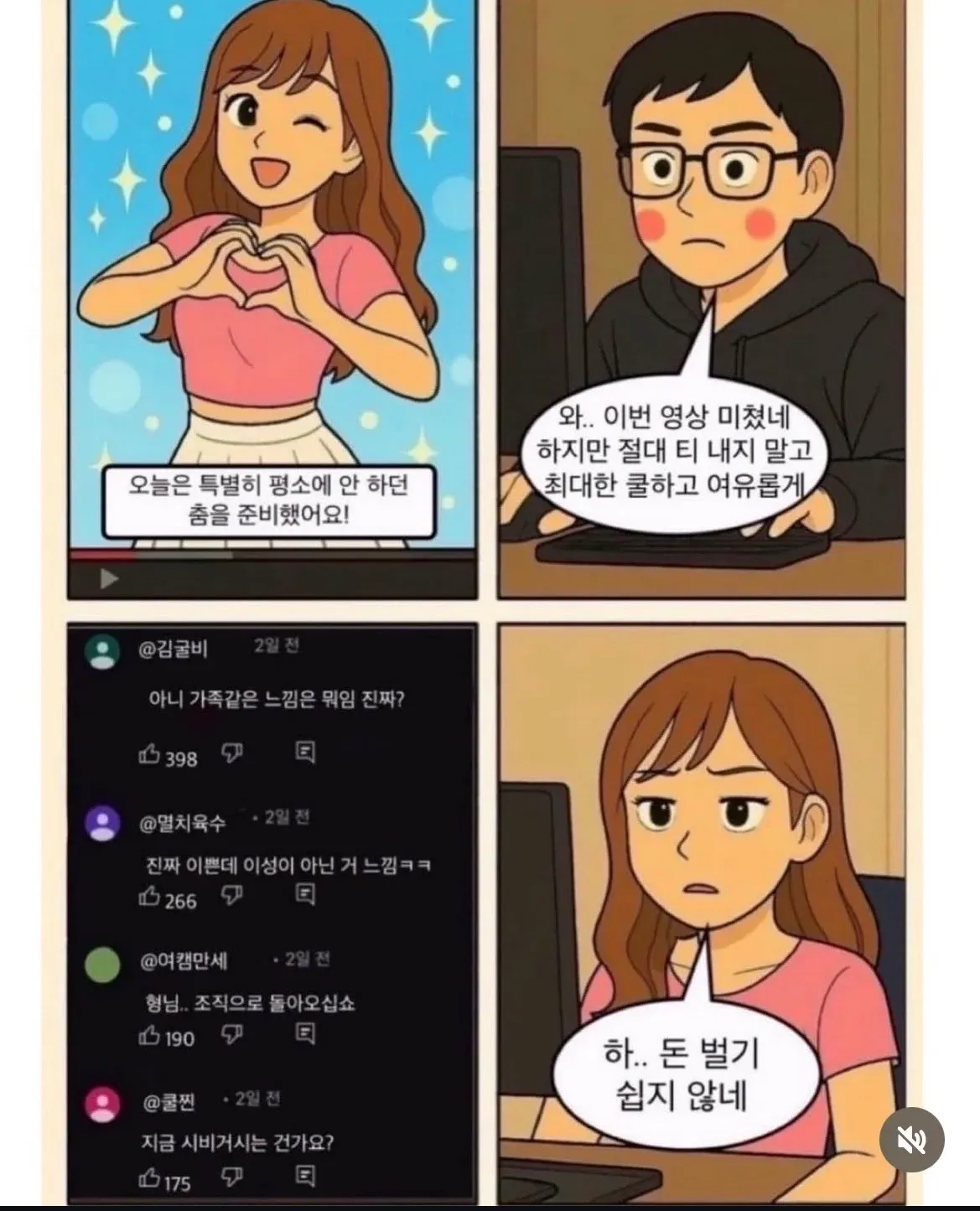 여캠에게 형 거리는 남성 시청자들의 심리 분석 영상 댓글 모음