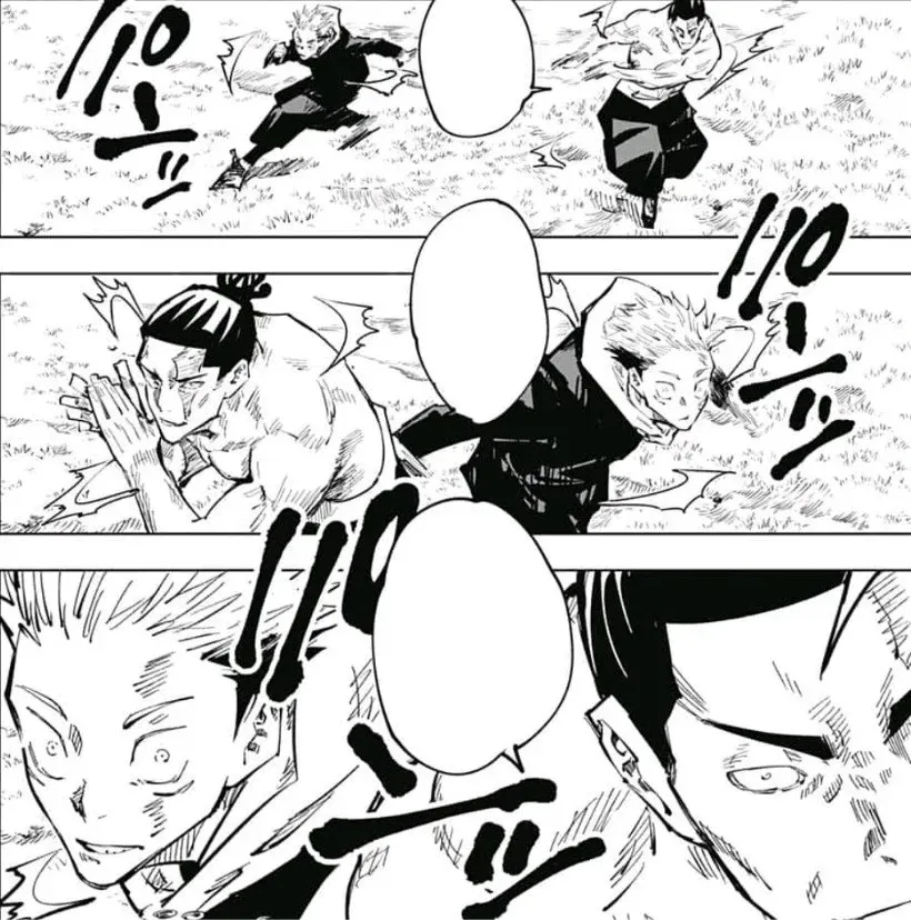 주술회전 캐릭터의 황당한 반응을 담은 장면