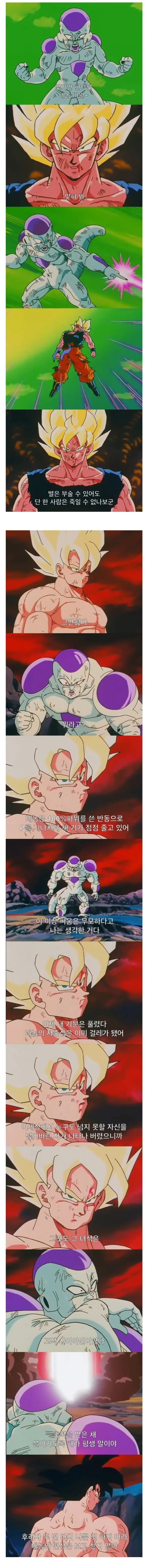 드래곤볼 초기 시리즈 오공의 격투 장면