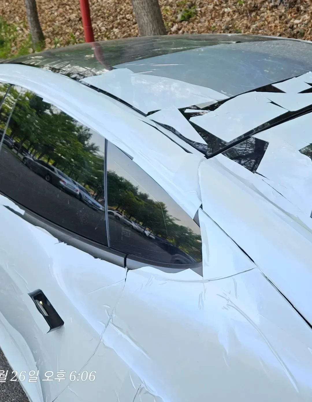 셀프 랩핑으로 꾸민 테슬라