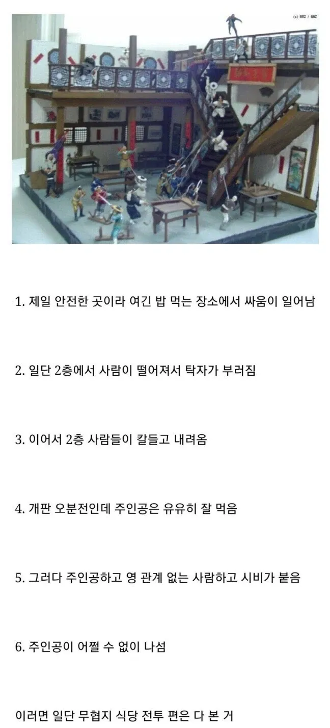 무협 영화 객잔 클리셰: 식사 중 발생하는 전형적인 전투 구성