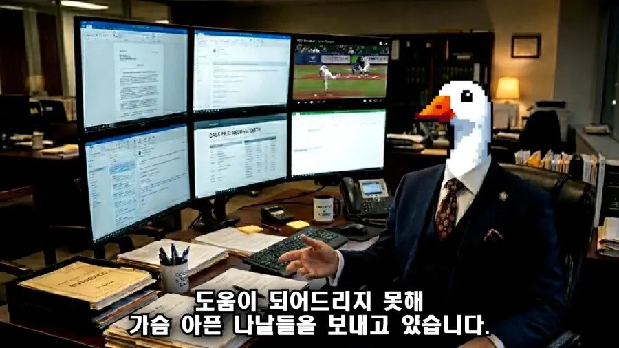 도움이 되지 못함을 안타까워하는 댓글 텍스트